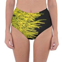 Golden Rod Gold Diamond Reversible High-waist Bikini Bottoms by BangZart