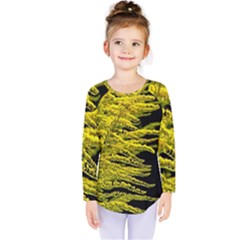 Golden Rod Gold Diamond Kids  Long Sleeve Tee