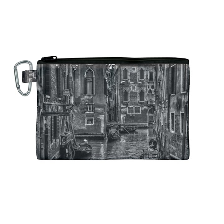 Venice Italy Gondola Boat Canal Canvas Cosmetic Bag (Medium)