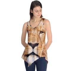 Africa African Animal Cat Close Up Sleeveless Tunic by BangZart