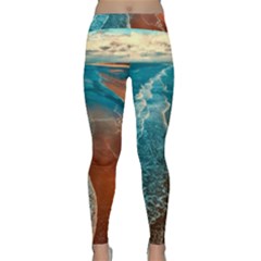 Sea Ocean Coastline Coast Sky Classic Yoga Leggings by BangZart