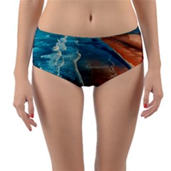 Sea Ocean Coastline Coast Sky Reversible Mid-waist Bikini Bottoms