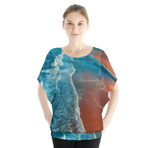 Sea Ocean Coastline Coast Sky Blouse by BangZart