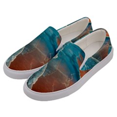 Sea Ocean Coastline Coast Sky Men s Canvas Slip Ons by BangZart