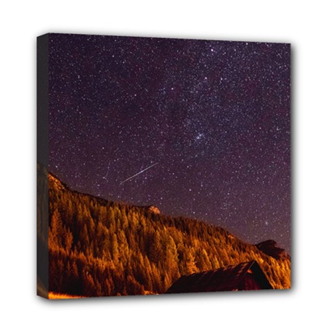 Italy Cabin Stars Milky Way Night Mini Canvas 8  X 8  by BangZart