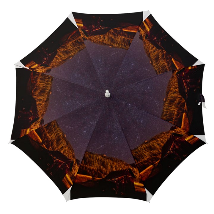 Italy Cabin Stars Milky Way Night Straight Umbrellas