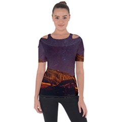 Italy Cabin Stars Milky Way Night Short Sleeve Top by BangZart