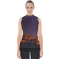 Italy Cabin Stars Milky Way Night Shell Top by BangZart