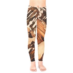 Iceland Mountains Snow Ravine Kids  Legging by BangZart