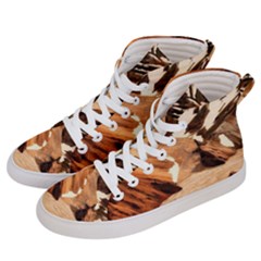 Iceland Mountains Snow Ravine Women s Hi-top Skate Sneakers by BangZart