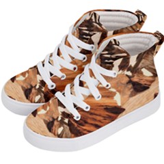 Iceland Mountains Snow Ravine Kid s Hi-top Skate Sneakers by BangZart