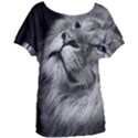 Feline Lion Tawny African Zoo Women s Oversized Tee View1