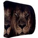 African Lion Mane Close Eyes Back Support Cushion View2