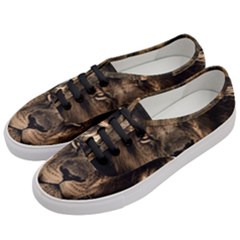 African Lion Mane Close Eyes Women s Classic Low Top Sneakers by BangZart