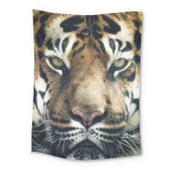 Tiger Bengal Stripes Eyes Close Medium Tapestry by BangZart