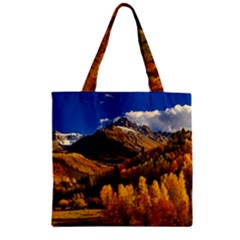 Colorado Fall Autumn Colorful Zipper Grocery Tote Bag by BangZart