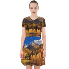 Colorado Fall Autumn Colorful Adorable In Chiffon Dress by BangZart