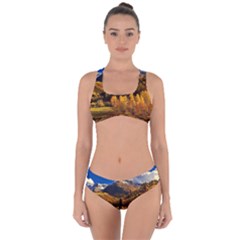 Colorado Fall Autumn Colorful Criss Cross Bikini Set