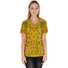 Rainbow Stars In The Golden Skyscape Scrub Top by pepitasart