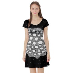 Strange Planet Short Sleeve Skater Dress by jumpercat