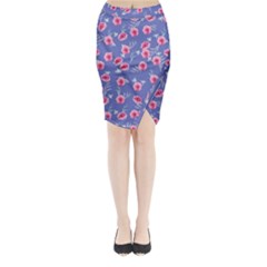 Roses And Roses Midi Wrap Pencil Skirt by jumpercat