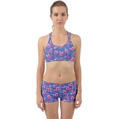 Roses And Roses Back Web Sports Bra Set by jumpercat