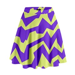 Polynoise Vibrant Royal High Waist Skirt by jumpercat