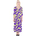 Polynoise Vibrant Royal Quarter Sleeve Wrap Maxi Dress View1