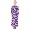 Polynoise Vibrant Royal Quarter Sleeve Wrap Maxi Dress View2