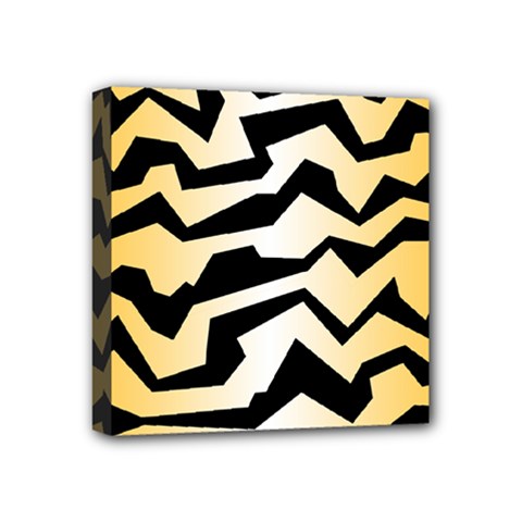 Polynoise Tiger Mini Canvas 4  X 4  by jumpercat