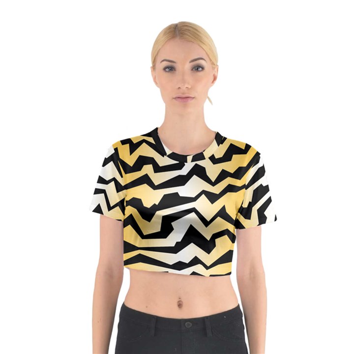 Polynoise Tiger Cotton Crop Top