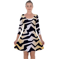 Polynoise Tiger Quarter Sleeve Skater Dress by jumpercat