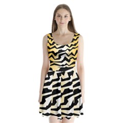 Polynoise Tiger Split Back Mini Dress  by jumpercat