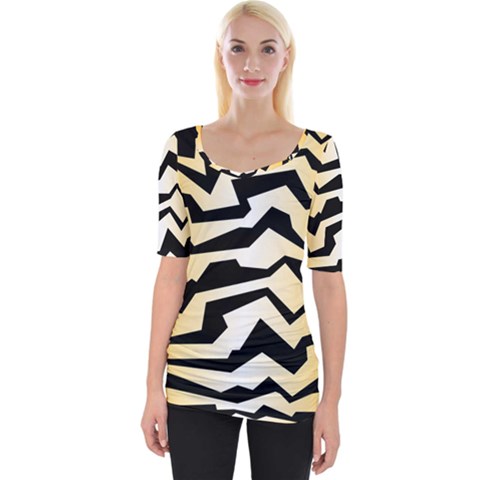 Polynoise Tiger Wide Neckline Tee by jumpercat