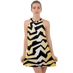 Polynoise Tiger Halter Tie Back Chiffon Dress by jumpercat