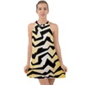 Polynoise Tiger Halter Tie Back Chiffon Dress View1