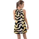 Polynoise Tiger Halter Tie Back Chiffon Dress View2