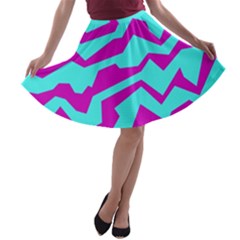 Polynoise Shock New Wave A-line Skater Skirt