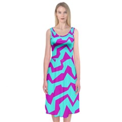 Polynoise Shock New Wave Midi Sleeveless Dress