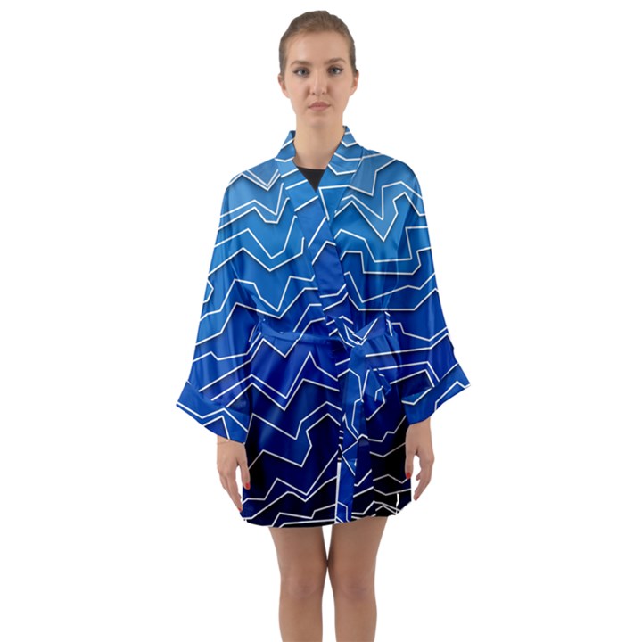 Polynoise Deep Layer Long Sleeve Kimono Robe