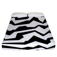 Polynoise Bw Fitted Sheet (Queen Size)