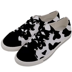 Animal Print Black And White Black Men s Low Top Canvas Sneakers