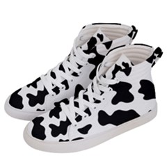 Animal Print Black And White Black Women s Hi-top Skate Sneakers