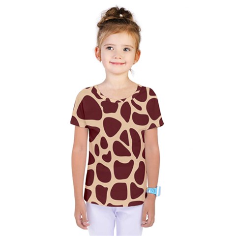 Animal Print Girraf Patterns Kids  One Piece Tee by BangZart