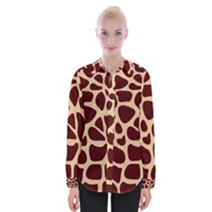 Animal Print Girraf Patterns Womens Long Sleeve Shirt