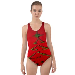 Christmas Cut-out Back One Piece Swimsuit by BangZart