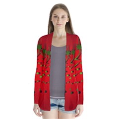 Christmas Drape Collar Cardigan by BangZart