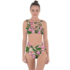 Seamless Tile Repeat Pattern Bandaged Up Bikini Set 