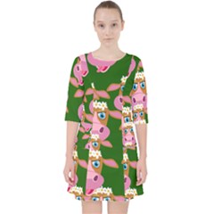 Seamless Tile Repeat Pattern Pocket Dress by BangZart