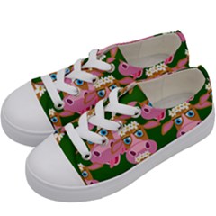 Seamless Tile Repeat Pattern Kids  Low Top Canvas Sneakers by BangZart